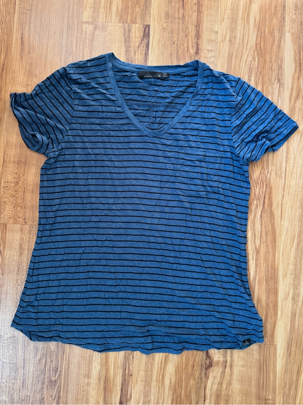 Prana V-Neck Striped T-shirt